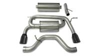 CORSA Performance - CORSA Performance 14212BLK Corsa 2006-2008 Hummer H3 3in Cat-Back Dual Rear w Single 4in Black Pro-Series Tips - Image 4