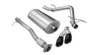 CORSA Performance - CORSA Performance 14523BLK Corsa 2011-2013 GMC Sierra Ext. Cab/Std. Bed 1500 6.2L V8 Black Sport Cat-Back Exhaust - Image 3