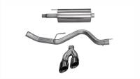 CORSA Performance - CORSA Performance 14837BLK Corsa 2015-2020 Ford F-150 5.0L V8 (Super Crew Cab) Black Sport Single Side Dual 4in Tips CB Exhaust - Image 1