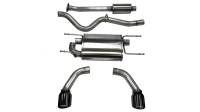 CORSA Performance - CORSA Performance 14864BLK Corsa 2012-2025 Scion FRS / Subaru BRZ Black Tip Sport Cat-Back Exhaust - Image 1