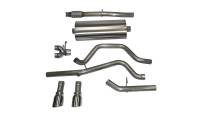 CORSA Performance - CORSA Performance 14870 Corsa 14-19 GMC Sierra/Chevy Silv 1500 Crew Cab/Std. Bed 5.3L V8 Polished Sport Dual Rear CB Exhaust - Image 1