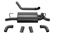 CORSA Performance - CORSA Performance 21013BLK Corsa 2018-2025 Jeep Wrangler JL 2.5in Dual Rear Turn Down Exit Black Sport Axle-Back Exhaust - Image 4