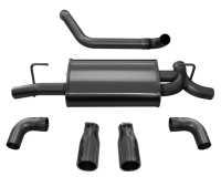 CORSA Performance - CORSA Performance 21014BLK Corsa 2018-2025 Jeep Wrangler JL 2.5in Dual Rear Exit Black Tips Sport Axle-Back Exhaust - Image 2