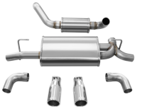 CORSA Performance - CORSA Performance 21016 Corsa 2018-2025 Jeep Wrangler JL 2.5in Dual Rear Exit Polished Tips Touring Axle-Back Exhaust - Image 2