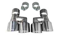CORSA Performance - CORSA Performance 21038 Corsa 18-23 4.0in Twin Tip Polished Pro-Series Tip Kit Fits No-Valve Mustang Exhaust Clamps Inc - Image 1