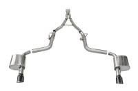 CORSA Performance - CORSA Performance 21072BLK Corsa 2015-2023 Charger SRT/Hellcat/Redeye 2.75in Valved Catback DRE w/ Single 4.5in Blk PVD Tips - Image 1