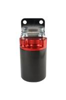 Aeromotive - Aeromotive 12317 Aeromotive SS Series Billet Canister Style Fuel Filter Anodized Black/Red - 10 Micron Fabric Element - Image 1