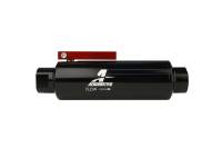 Aeromotive - Aeromotive 12331 Aeromotive In-Line AN-10 Filter w/Shutoff Valve 100 Micron SS Element - Black Anodize Finish - Image 2