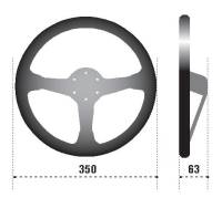 SPARCO - SPARCO 015R345MLN Sparco Steering Wheel 345 Leather Black - Image 1