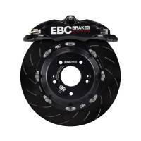 EBC - EBC Brakes BBK029BLK-1 EBC Racing 12-20 Fiat 500 Abarth 1.4L Turbo Black Apollo-4 Calipers 330mm Rotors Front Big Brake Kit - Image 2