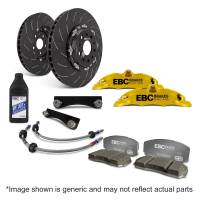 EBC - EBC Brakes BBK029YEL-1 EBC Racing 12-20 Fiat 500 Abarth 1.4L Turbo Yellow Apollo-4 Calipers 330mm Rotor Front Big Brake Kit - Image 1