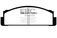 EBC - EBC Brakes DP2116 EBC 68-83 Fiat 124 1.6 Greenstuff Front Brake Pads - Fits select 1968-1983 Fiat models - Image 4