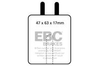 EBC - EBC Brakes DP3120C EBC 59-65 Aston Martin DB4 3.7 Vantage Redstuff Front Brake Pads - Fits 1959-1967 Aston Martin, Ferrari models - Image 4