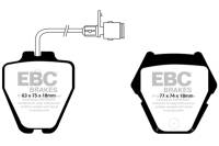EBC - EBC Brakes DP31328C EBC 00-03 Audi A8 Quattro 4.2 (8 Pad Set) Redstuff Front Brake Pads - Fits 2000-2003 Audi A8 Quattro - Image 2
