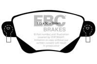 EBC - EBC Brakes DP31350C EBC 01-04 Jaguar X-Type 2.5 Redstuff Rear Brake Pads - Fits 2002-2004 Jaguar X-Type - Image 2
