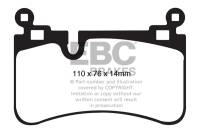EBC - EBC Brakes DP31839C EBC 08-13 Mercedes-Benz C63 AMG (W204) 6.2 Redstuff Rear Brake Pads - Fits select 2006-2013 Mercedes-Benz models - Image 1