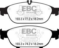 EBC - EBC Brakes DP32169C EBC 12+ Mercedes-Benz E550 4.6 Twin Turbo Coupe Redstuff Front Brake Pads - Fits 2012-2017 Mercedes-Benz E550 - Image 3