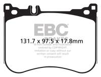 EBC - EBC Brakes DP32178C EBC 14+ Mercedes-Benz S550 4.7 Twin Turbo AMG Sport Pkg Redstuff Front Brake Pads - Fits select 2013-2023 Mercedes-Benz models - Image 2