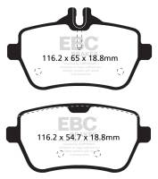 EBC - EBC Brakes DP32180C EBC 14+ Mercedes-Benz S550 4.7 Twin Turbo Redstuff Rear Brake Pads - Fits select 2013-2020 Mercedes-Benz models - Image 2