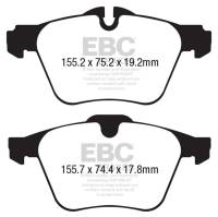 EBC - EBC Brakes DP32189C EBC 13+ Jaguar F-Type (Cast Iron Rotors Only) 3.0 Supercharged (340) Redstuff Front Brake Pads - Fits 2014-2021 Jaguar F-Type - Image 2