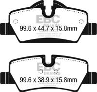 EBC - EBC Brakes DP32228C EBC 14+ Mini Hardtop 1.5 Turbo Cooper Redstuff Rear Brake Pads - Fits 2014-2023 Mini Cooper - Image 4
