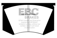 EBC - EBC Brakes DP3223C EBC 64-66 Ac Cobra 7.0 Redstuff Front Brake Pads - Fits select 1960-1988 Aston Martin, Lamborghini applications - Image 3