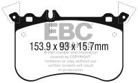 EBC - EBC Brakes DP32311C EBC 2014+ Mercedes-Benz CLA45 AMG 2.0L Turbo Redstuff Front Brake Pads - Fits 2014-2019 Mercedes-Benz GLA45 AMG, CLA45 AMG - Image 2