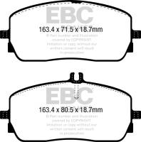 EBC - EBC Brakes DP32390C EBC 2019+ Mercedes-Benz A220 Sedan (V177) 2.0T Redstuff Front Brake Pads - Fits select 2019-2023 Mercedes-Benz models - Image 4