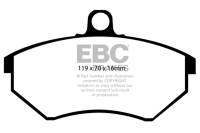 EBC - EBC Brakes DP3841C EBC 94 Volkswagen Cabriolet 1.8 Redstuff Front Brake Pads - Fits 1990-1996 Volkswagen Jetta, Golf, Passat - Image 2
