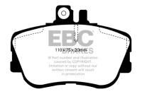 EBC - EBC Brakes DP3962C EBC 94-95 Mercedes-Benz C220 (W202) 2.2 Redstuff Front Brake Pads - Fits 1994-1998 Mercedes-Benz C280, C230, C220 - Image 2