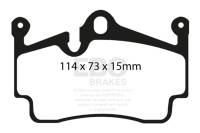 EBC - EBC Brakes DP41920R EBC 04-08 Porsche Boxster (Cast Iron Rotors only) 2.7 Yellowstuff Rear Brake Pads - Fits select 2004-2023 Porsche models - Image 4