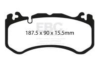 EBC - EBC Brakes DP41939R EBC 12+ Maserati Quattroporte 3.8 Twin Turbo Yellowstuff Front Brake Pads - Fits select 2008-2023 Mercedes-Benz models - Image 1