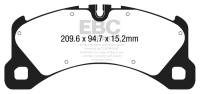EBC - EBC Brakes DP42203R EBC 14+ Porsche Macan (Cast Iron Rotors only) 3.0 Twin Turbo Yellowstuff Front Brake Pads - Fits 2015-2023 Porsche Panamera, Macan - Image 4