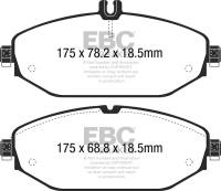 EBC - EBC Brakes DP42214R EBC 15+ Mercedes-Benz C300 (W205) 2.0 Turbo Yellowstuff Front Brake Pads - Fits 2015-2021 Mercedes-Benz C300 - Image 4