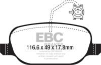 EBC - EBC Brakes DP42236R EBC 2014+ Alfa Romeo 4C 1.75L Turbo Yellowstuff Rear Brake Pads - Fits 2015-2020 Alfa Romeo 4C - Image 3