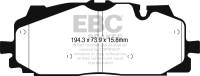 EBC - EBC Brakes DP42277R EBC 17-24 Audi RS4 2.9TT / 21-24 Audi RS3 2.5T Yellowstuff Front Brake Pads - Fits select 2017-2024 Audi models - Image 4