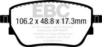EBC - EBC Brakes DP42389R EBC 2019+ Mercedes-Benz A220 Sedan (V177) 2.0L Turbo Yellowstuff Rear Brake Pads - Fits 2019-2023 Mercedes-Benz CLA250, A220 - Image 4