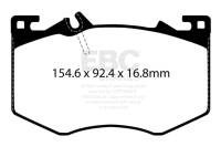 EBC - EBC Brakes DP42423R EBC 2020+ Mercedes-Benz A35 AMG 4Matic 2.0T Yellowstuff Front Brake Pads - Fits 2020-2023 Mercedes-Benz CLA35 AMG, A35 AMG, GLA45 AMG - Image 4