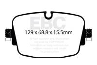 EBC - EBC Brakes DP42516R EBC 19-23 Audi RS6 / 19-23 Audi RS7 Rear Yellowstuff Brake Pads - Fits 2021-2023 Audi RS6 Avant, RS7 Sportback - Image 3