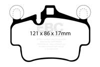 EBC - EBC Brakes DP52029NDX EBC 07-08 Porsche 911 (997) (Cast Iron Rotor only) 3.6 Carrera 2 Bluestuff Front Brake Pads - Fits 2005-2016 Porsche 911, Boxster, Cayman - Image 2