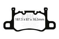 EBC - EBC Brakes DP52207NDX EBC 13-15 Porsche 911 (991) GT3 3.8L (Cast Iron Rotor Only) Bluestuff Rear Brake Pads - Fits 2014-2020 Porsche 911, 718 Cayman - Image 4