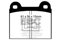 EBC - EBC Brakes UD096 EBC 73-77 Audi Fox 1.5L Ultimax2 Front Brake Pads - Fits 1973-1980 Volkswagen, Audi models - Image 4