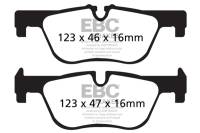 EBC - EBC Brakes UD1613 EBC 14+ BMW 228 Coupe 2.0 Turbo ATE calipers Ultimax2 Rear Brake Pads - Fits select 2012-2023 BMW models - Image 2