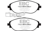 EBC - EBC Brakes UD1633 EBC 12+ Volkswagen CC 3.6 Ultimax2 Front Brake Pads - Fits select 2012-2023 Volkswagen models - Image 2
