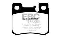EBC - EBC Brakes UD620 EBC 94-95 Mercedes-Benz C220 (W202) 2.2 (ASC) Ultimax2 Rear Brake Pads - Fits 1994-1995 Mercedes-Benz C220 - Image 2