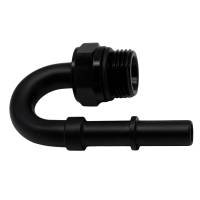 DeatschWerks - DeatschWerks 6-02-0116-B DeatschWerks 8AN ORB Male to 3/8in Male EFI Quick Connect Adapter 180-Degree - Anodized Matte Black - Image 1