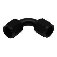 DeatschWerks - DeatschWerks 6-02-0215-B DeatschWerks 6AN Flare Female Swivel 90-Degree to 6AN Flare Female Swivel - Anodized Matte Black - Image 1