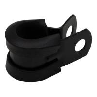 DeatschWerks - DeatschWerks 6-02-0353-B DeatschWerks Rubber Cushioned P-Clamp for 6AN Hose - 9.5mm Clamp Id - Anodized Matte Black - Image 1