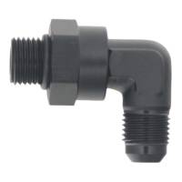 DeatschWerks - DeatschWerks 6-02-0414-B DeatschWerks 6AN ORB Male Swivel to 90-Degree 6AN Male Flare - Anodized Matte Black - Image 1