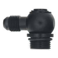 DeatschWerks - DeatschWerks 6-02-0419-B DeatschWerks 8AN ORB Male to 6AN Male Flare Low Profile 90-Degree Swivel - Anodized Matte Black - Image 1